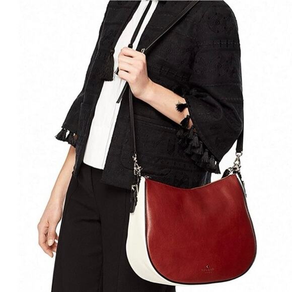 KATE SPADE NY Women's Mylie Cobble Hill Leather Crossbody Shoulder Saddle Bag - Picture 1 of 14